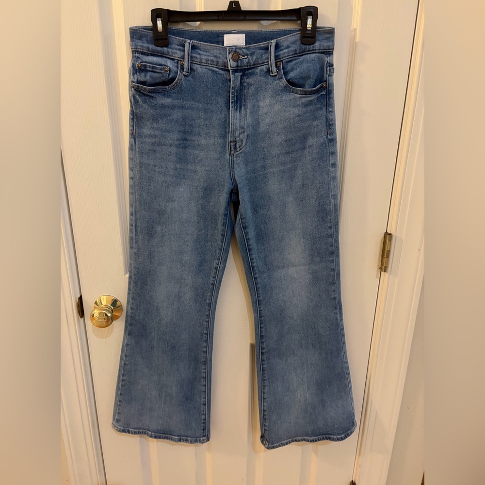 MOTHER Light Wash Ankle Fray Hem Jeans | High Rise Raw Hem Denim | Size 30 - Picture 3 of 13